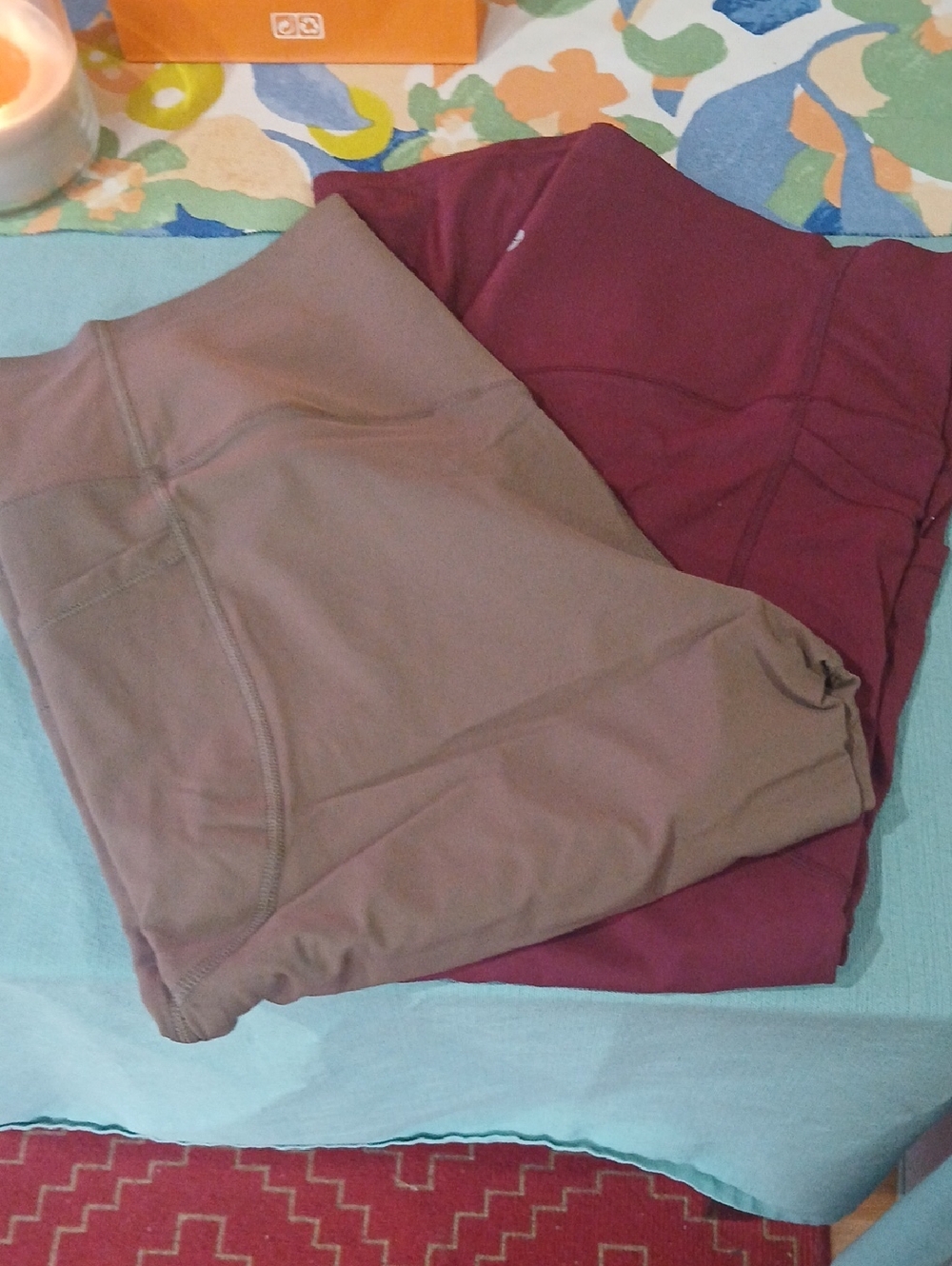 HALARA Leggings Set in Brown and Burgundy